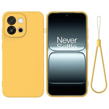 OnePlus Nord 6/Turbo 6 Flydende silikone cover med håndrem - Gul