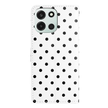 OnePlus Nord 6 Pung Etui med Prikket Mønster - Hvid