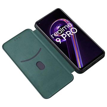 OnePlus Nord CE 2 Lite 5G Flip Cover - Karbonfiber - Grøn