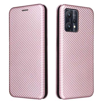 OnePlus Nord CE 2 Lite 5G Flip Cover - Karbonfiber - Rødguld