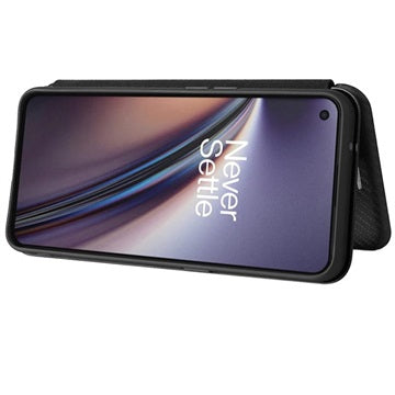 OnePlus Nord CE 5G Flip Cover - Karbonfiber - Sort