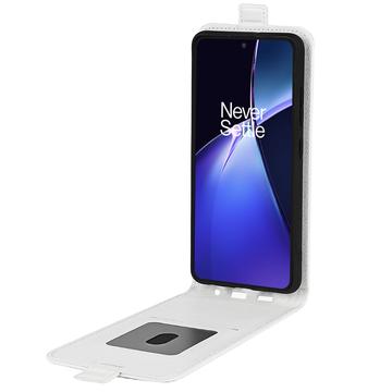 OnePlus Nord CE4 Lite/Oppo K12x Vertikal Flip Taske med Kortholder - Hvid