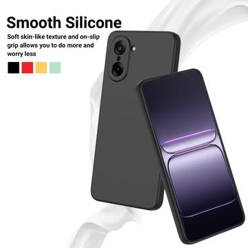 OnePlus Nord CE5 Flydende silikone cover med håndrem - sort