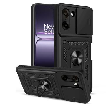 OnePlus Nord CE5 Roterende Ring Hybrid Cover med Kameraskjold - Sort
