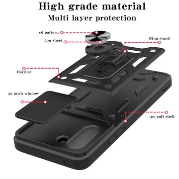 OnePlus Nord CE5 Roterende Ring Hybrid Cover med Kameraskjold - Blå