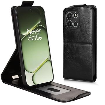 OnePlus Turbo 6 lodret flip-etui med stativ - sort