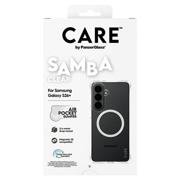 Samsung Galaxy S26+ PanzerGlass Care Samba magnetisk cover - gennemsigtig