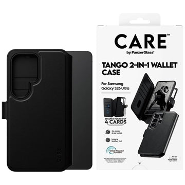 Samsung Galaxy S26 Ultra PanzerGlass Care Tango 2-i-1 pungetui - MagSafe-kompatibel - Sort