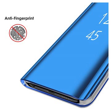 Samsung Galaxy S9 Luksus Mirror View Flip Cover - Blå