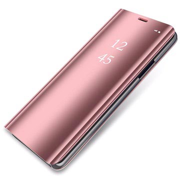 Samsung Galaxy S9 Luksus Mirror View Flip Cover - Rødguld