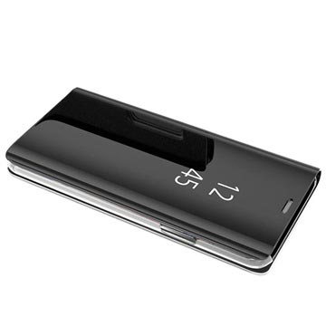 Samsung Galaxy S9 Luksus Mirror View Flip Cover - Sort