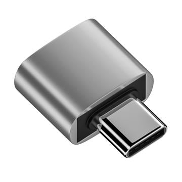 Plug and Play USB-C til USB 2.0-adapter til MacBook, bærbar computer, tablet - Sølv