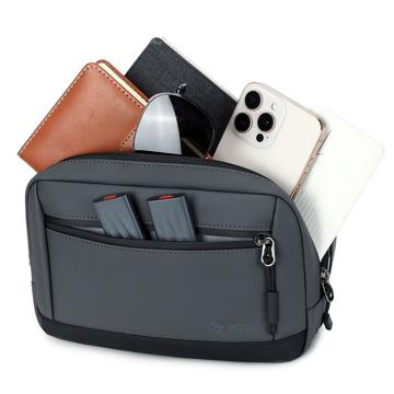 Poso PS-831 Crossbody-skuldertaske til digitalt tilbehør - grå