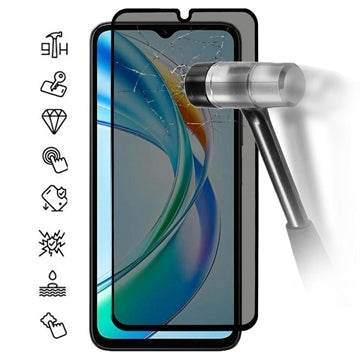 Honor X5b/X5b Plus Privacy Full Cover Skærmbeskyttelse Hærdet Glas - Sort Kant