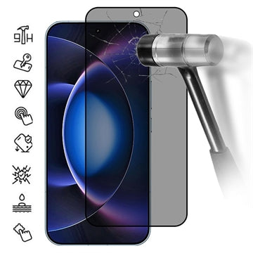 Xiaomi 17 Max Privacy Full Cover Skærmbeskytter Hærdet Glas - Sort Kant