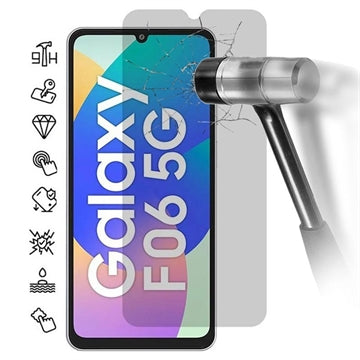 Samsung Galaxy F06 5G Privacy Skærmbeskyttelse Hærdet Glas - 9H