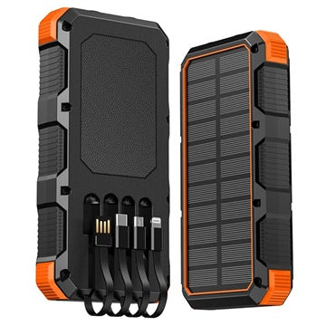 Psooo M2 Trådløs Solcelle Powerbank - 20000mAh - Orange