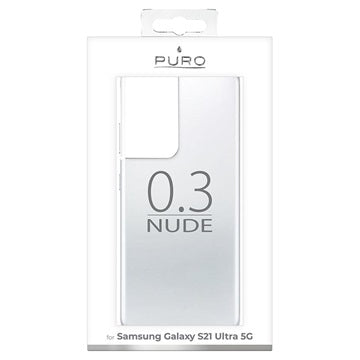 Puro 0.3 Nude Samsung Galaxy S21 Ultra 5G TPU Cover - Gennemsigtig