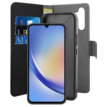 Puro 2-i-1 Samsung Galaxy A34 5G Magnetisk Pungcover - Sort