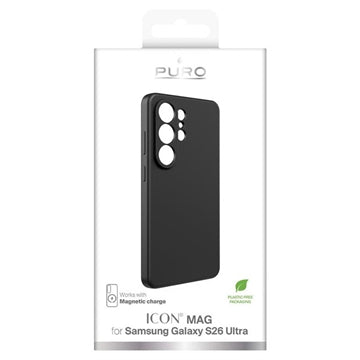 Samsung Galaxy S26 Ultra Puro Icon Mag Pro Silikone Cover - Sort