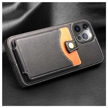 Qialino Business Style iPhone 12 Pro Max Læder Cover - Sort