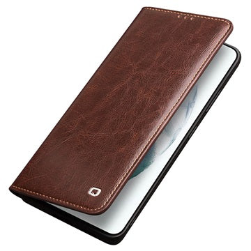 Qialino Classic Series Samsung Galaxy S21 5G Læderpung - Brun