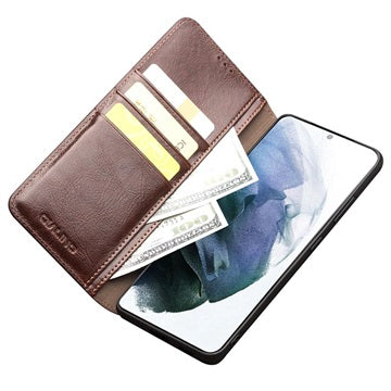 Qialino Classic Samsung Galaxy S21+ 5G Læderpung - Brun