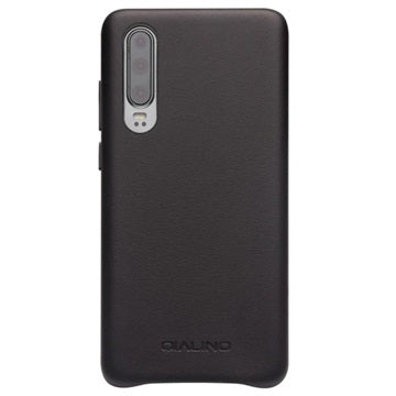 Qialino Premium Huawei P30 Læder Cover - Sort