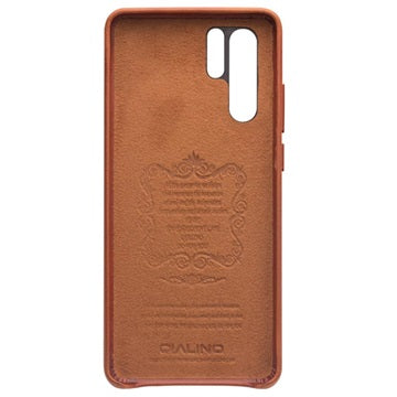 Qialino Premium Huawei P30 Pro Læder Cover - Brun