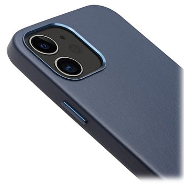 Qialino Premium iPhone 12 Mini Læder Cover - Blå