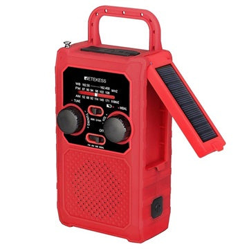 Retekess TR201 Bærbar Håndsvingsradio / Powerbank - Rød