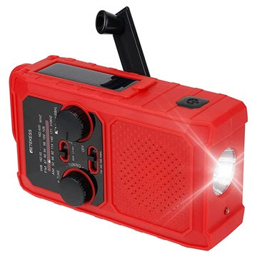 Retekess TR201 Bærbar Håndsvingsradio / Powerbank - Rød
