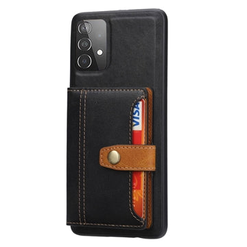 Samsung Galaxy A53 5G Retro Style Cover med Pung - Sort