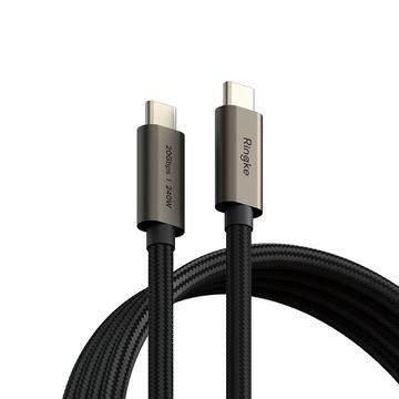 Ringke USB 3.2 Type-C-kabel PD240W - 2m - Sort