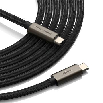Ringke USB 3.2 Type-C-kabel PD240W - 2m - Sort