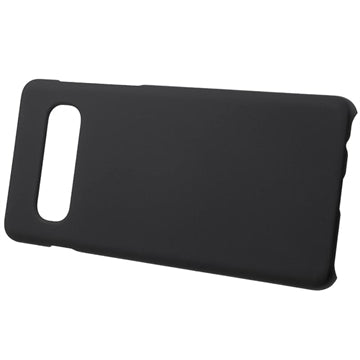 Samsung Galaxy S10 Gummibelagt Plastik Cover - Sort