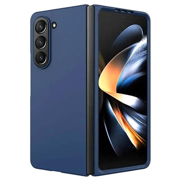 Samsung Galaxy Z Fold5 Gummibelagt Plastik Cover - Blå