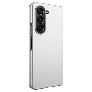 Samsung Galaxy Z Fold5 Gummibelagt Plastik Cover - Sølv