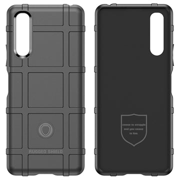 Sony Xperia 10 IV Rugged Shield TPU Cover - Sort