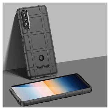 Sony Xperia 10 IV Rugged Shield TPU Cover - Sort
