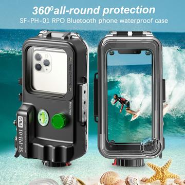 Sea Frogs SF-PH-01-PRO Universelt vandtæt telefonetui - 40m, IPX8 - Sort