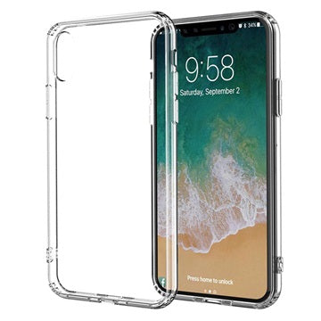 Saii 2-i-1 iPhone X/XS TPU Cover & Skærmbeskyttelse Hærdet Glas