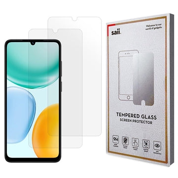 Honor X5c/X5c Plus Saii 3D Premium Skærmbeskyttelse Hærdet Glas - 9H - 2 Stk.