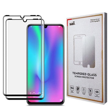 Saii 3D Premium Huawei P30 Pro Hærdet Glas - 9H, 2 Stk. - Sort