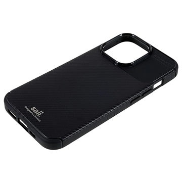 Saii Karbonfiber iPhone 13 Pro Max TPU Cover - Sort