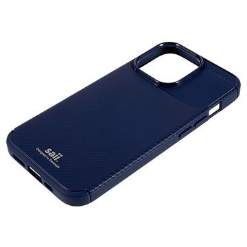 Saii Karbonfiber iPhone 13 Pro Max TPU Cover - Blå