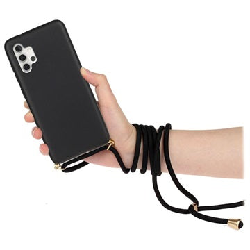 Saii Eco Line Samsung Galaxy A32 5G/M32 5G Cover med Strap - Sort