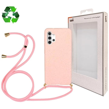 Saii Eco Line Samsung Galaxy A32 5G/M32 5G Cover med Strap - Pink