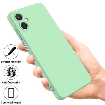 Samsung Galaxy A06 5G Flydende silikone cover med håndrem - grøn