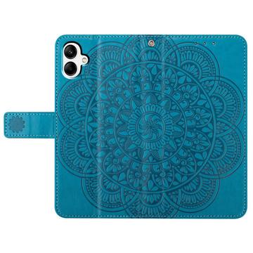 Samsung Galaxy A06 Mandala Series Etui med Pung - Blå